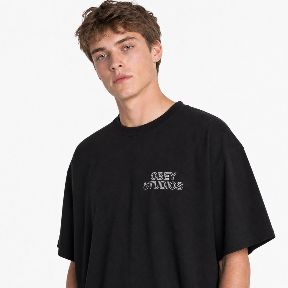 OBEY STUDIOS PALETTE TEE 165264052-BLK Black
