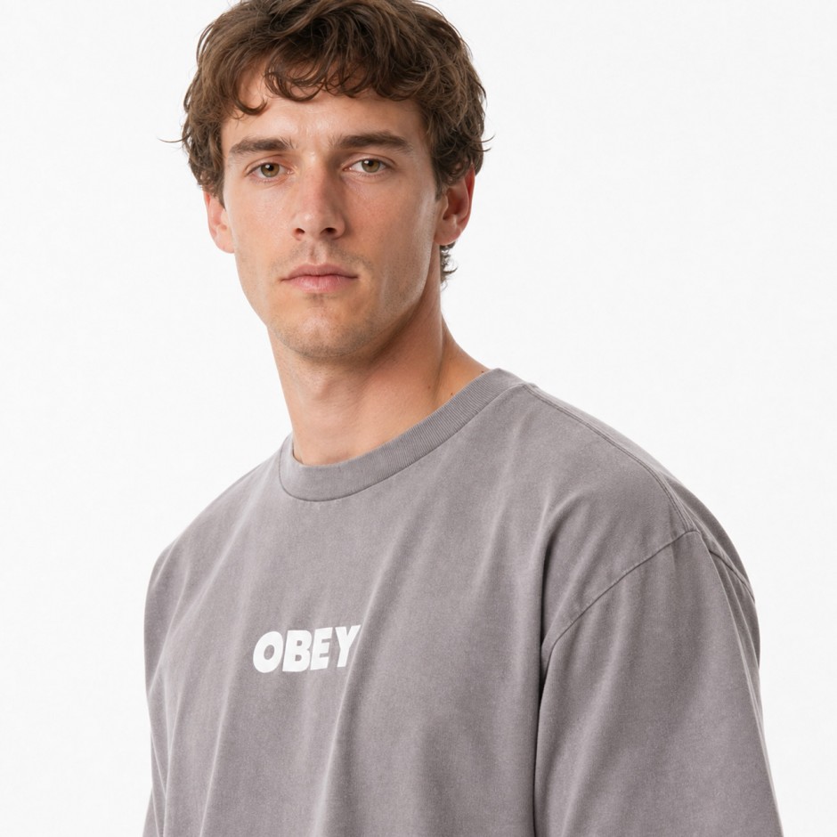 OBEY BOLD TEE 167924100-SIG Grey