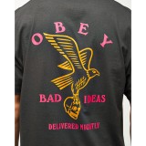 Ανδρικό T-Shirt Μαύρο - Obey Bad Ideas Eagle Classic Εικόνα 1