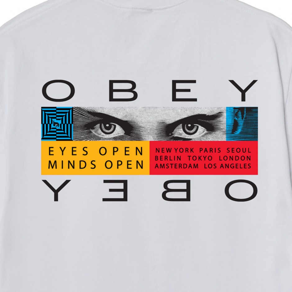 Ανδρικό T-Shirt Λευκό - Obey Eyes Open