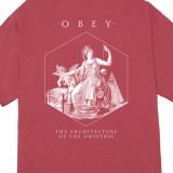 Men's T-Shirt Βordeaux - Obey Architecture Of The Universe Image 1