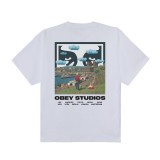 Men's T-Shirt White - Obey Sky Face Image 0
