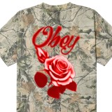 Ανδρικό T-Shirt Πολύχρωμο - Obey Airbrushed Rose Εικόνα 1