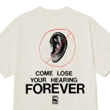 Ανδρικό T-Shirt Εκρού - Obey Come Lose Your Hearing Εικόνα 1