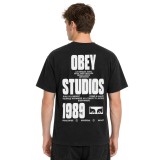 Ανδρικό T-Shirt Μαύρο - Obey Stamped Pigment Εικόνα 0