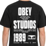 Ανδρικό T-Shirt Μαύρο - Obey Stamped Pigment Εικόνα 1