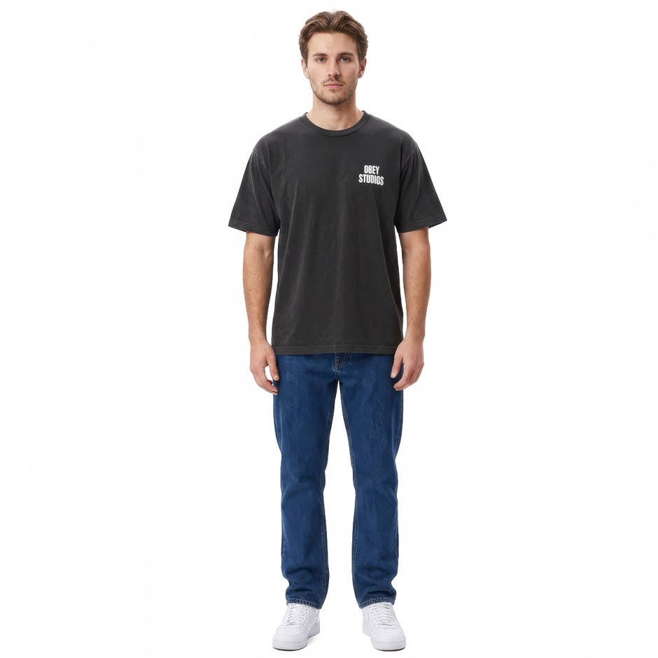 Ανδρικό T-Shirt Μαύρο - Obey Stamped Pigment