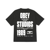 Ανδρικό T-Shirt Μαύρο - Obey Stamped Pigment Εικόνα 4