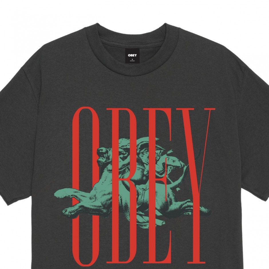 OBEY PILLARS TEE 165264495-VBL Μαύρο