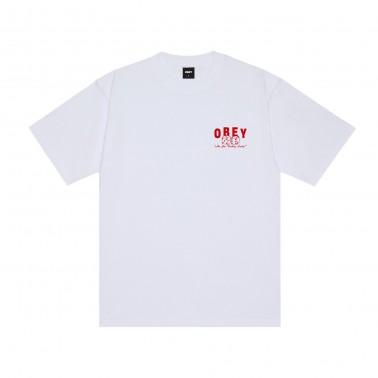 Ανδρικό T-Shirt Λευκό - Obey Newstand