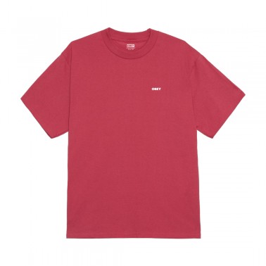 OBEY BOLD EYE TEE 165264051-MIR Crimson