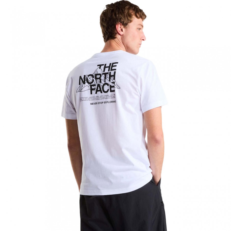 Ανδρικό T-Shirt Λευκό - The North Face Mountain Sketch