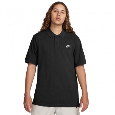 Ανδρικό T-Shirt Πόλο Μαύρο - Nike Club