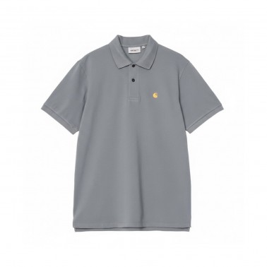 Ανδρική Μπλούζα Πόλο Γκρι - Carhartt WIP S/S Chase Pique
