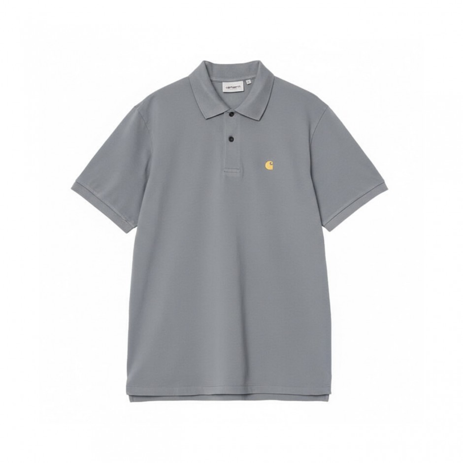 Ανδρική Μπλούζα Πόλο Γκρι - Carhartt WIP S/S Chase Pique