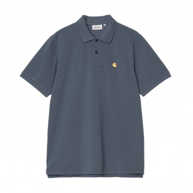 Ανδρική Μπλούζα Πόλο Μπλε - Carhartt WIP S/S Chase Pique