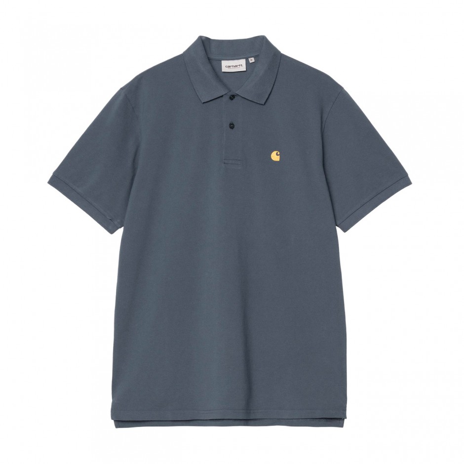 Ανδρική Μπλούζα Πόλο Μπλε - Carhartt WIP S/S Chase Pique
