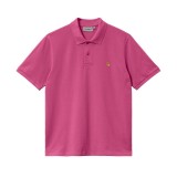 Ανδρική Μπλούζα Πόλο Ροζ - Carhartt WIP S/S Chase Pique Εικόνα 