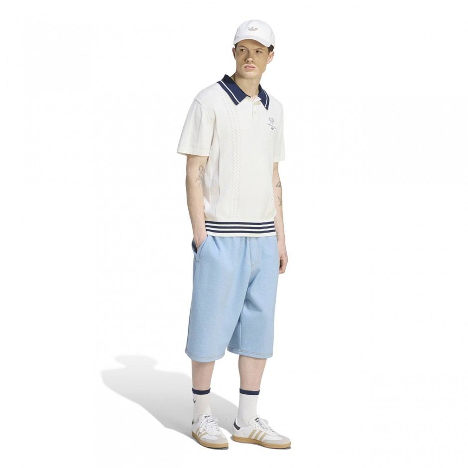Men's Polo T-Shirt Ecru - adidas Originals Polo Sweater