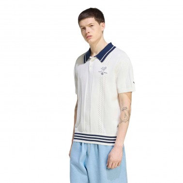 Men's Polo T-Shirt Ecru - adidas Originals Polo Sweater