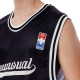 BEE UNUSUAL MESH TANK TOP AT-249005-BLACK Black Image 1
