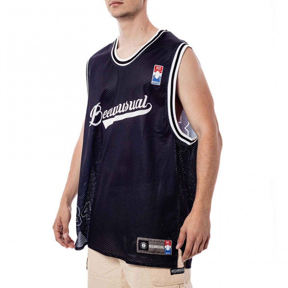 BEE UNUSUAL MESH TANK TOP AT-249005-BLACK Black
