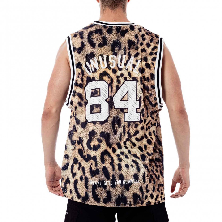 Ανδρική Αμάνικη Μπλούζα Καφέ - Bee Unusual Mesh Tank Top Jaguar