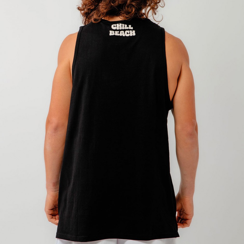 BEE UNUSUAL RELAX TANK TOP AT-251368-BLACK Black
