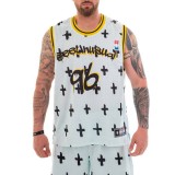 BEE UNUSUAL "TRUST NO LOVE 96" BASKETBALL JERSEY TOP AT-232403-WHITE White Image 