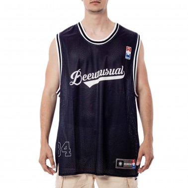 BEE UNUSUAL MESH TANK TOP AT-249005-BLACK Black