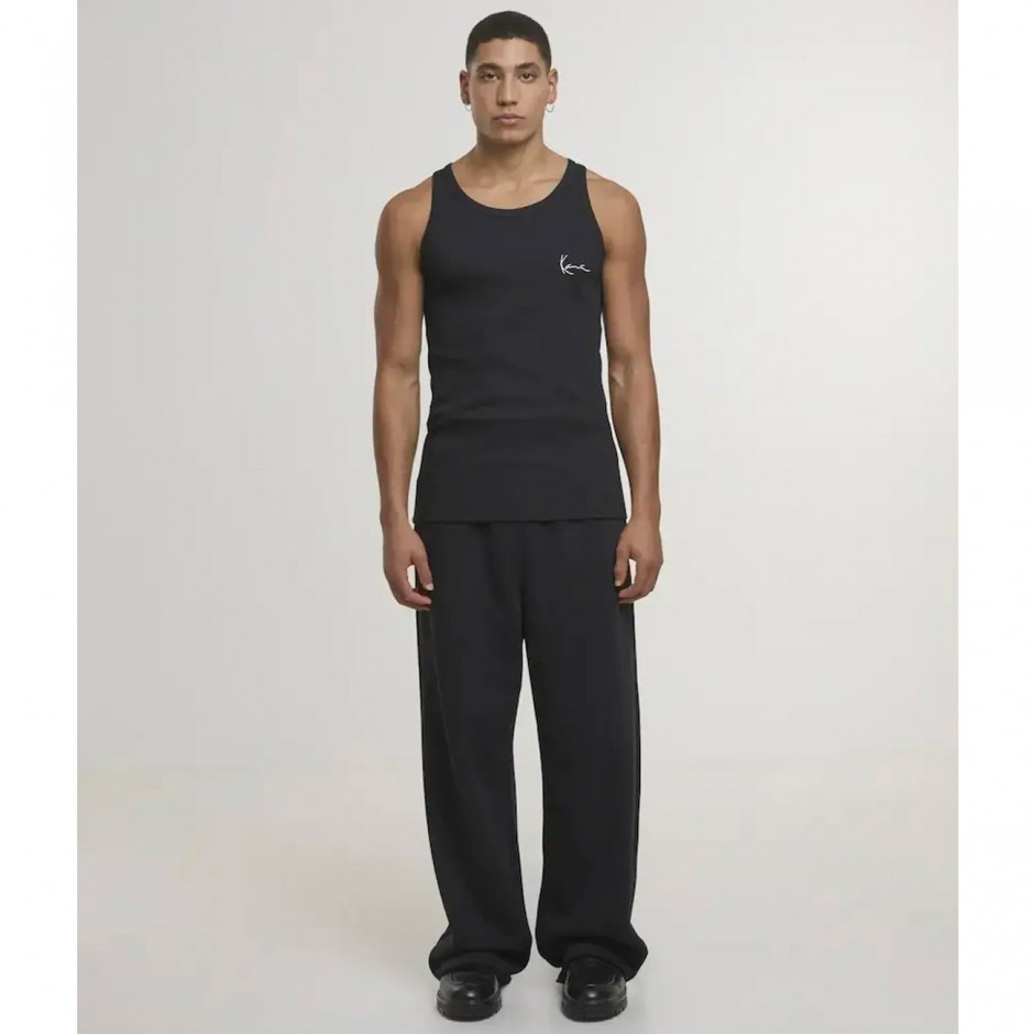 Men's Tank Top Black - Karl Kani Small Signature Rib
