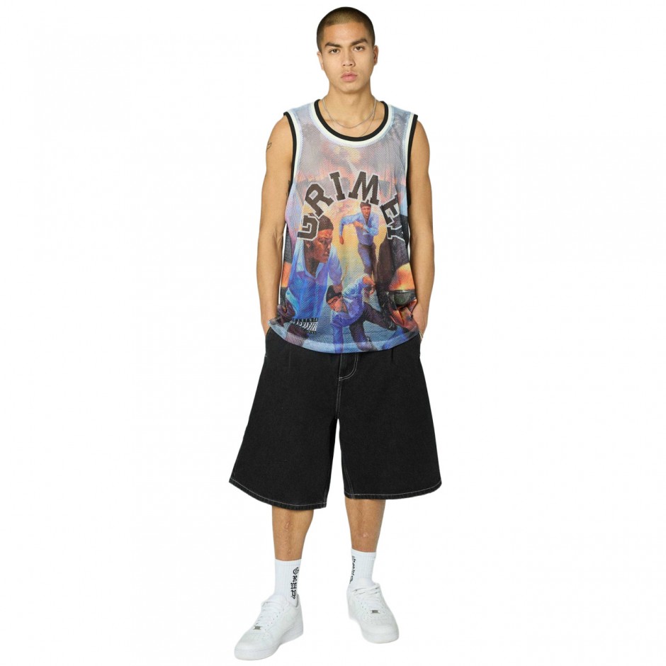 Unisex T-Shirt Πολύχρωμο - Grimey 100 Miles Basketball Jersey