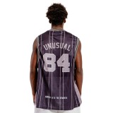 BEE UNUSUAL BASKETBALL RETRO JERSEY TANK AT-259014-BLACK/GREY Black Image 0