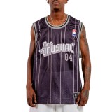 BEE UNUSUAL BASKETBALL RETRO JERSEY TANK AT-259014-BLACK/GREY Black Image 