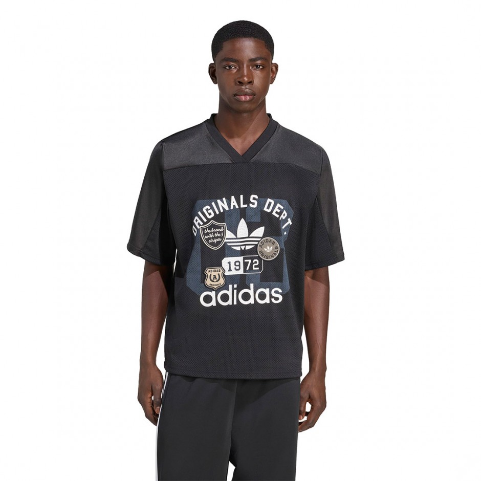 Ανδρικό T-Shirt Μαύρο - adidas Originals Dept. Graphic Mesh Jersey