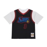 Men's NBA T-Shirt Black - Mitchell & Ness Allen Iverson Philadelphia 76ers 1997-98 Best In Class Image 0