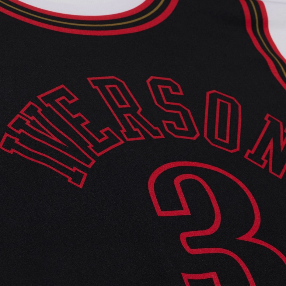 Men's NBA T-Shirt Black - Mitchell & Ness Allen Iverson Philadelphia 76ers 1997-98 Best In Class