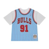 Men's NBA T-Shirt Siel - Mitchell & Ness Dennis Rodman Chicago Bulls 1995-96 Best In Class Image 0
