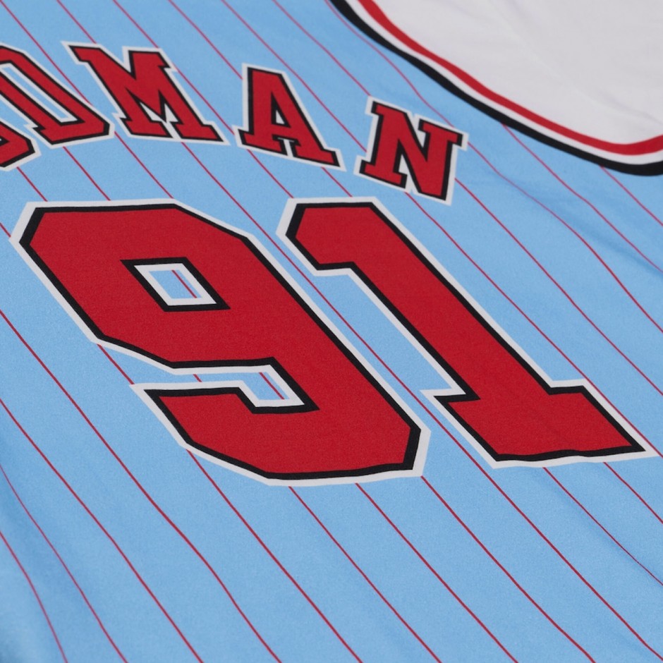 Men's NBA T-Shirt Siel - Mitchell & Ness Dennis Rodman Chicago Bulls 1995-96 Best In Class