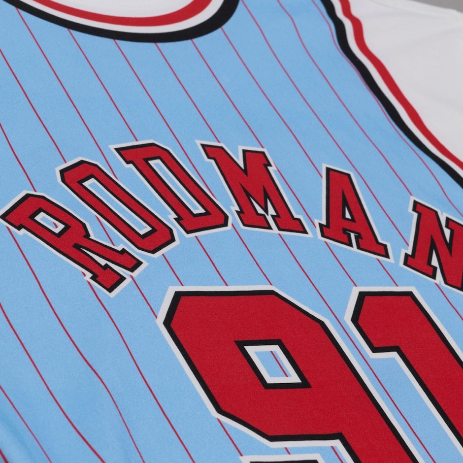 Men's NBA T-Shirt Siel - Mitchell & Ness Dennis Rodman Chicago Bulls 1995-96 Best In Class