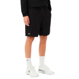 Men's Tennis Shorts Black - Lacoste Lightweight Diamond Taffeta Image 