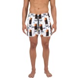 Men's Swim Shorts White - Bee Unusual 'Greek Fuel'  Image 