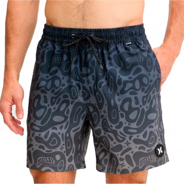 Men's Swim Shorts Coal - Hurley Volley Flex Print