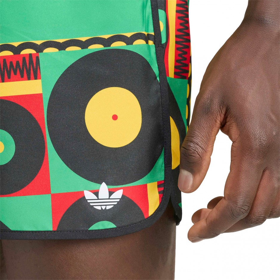 Men's Swim Shorts Colorful - adidas Originals Jamaica x Bob Marley