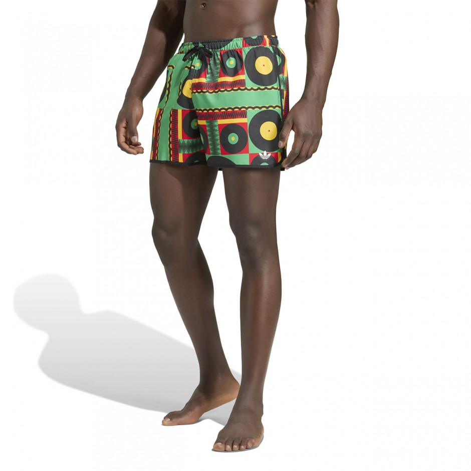 Men's Swim Shorts Colorful - adidas Originals Jamaica x Bob Marley