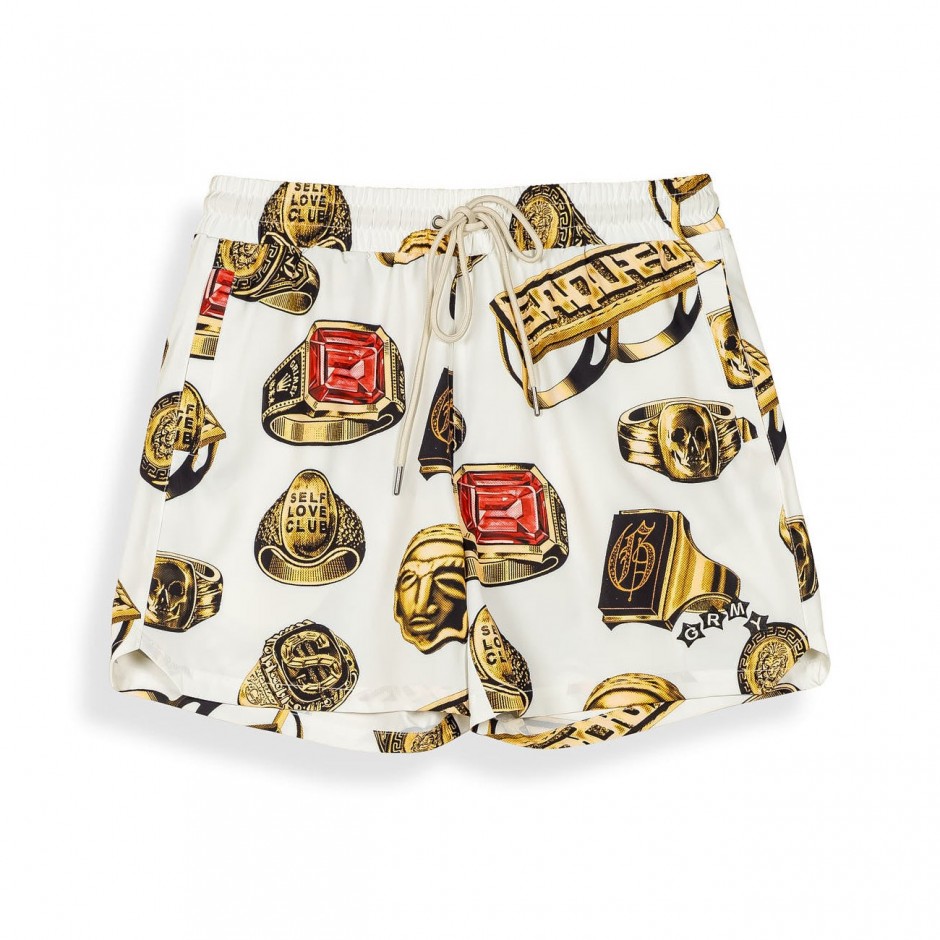 Men's Swim Shorts Ecru - Grimey The Og Tour