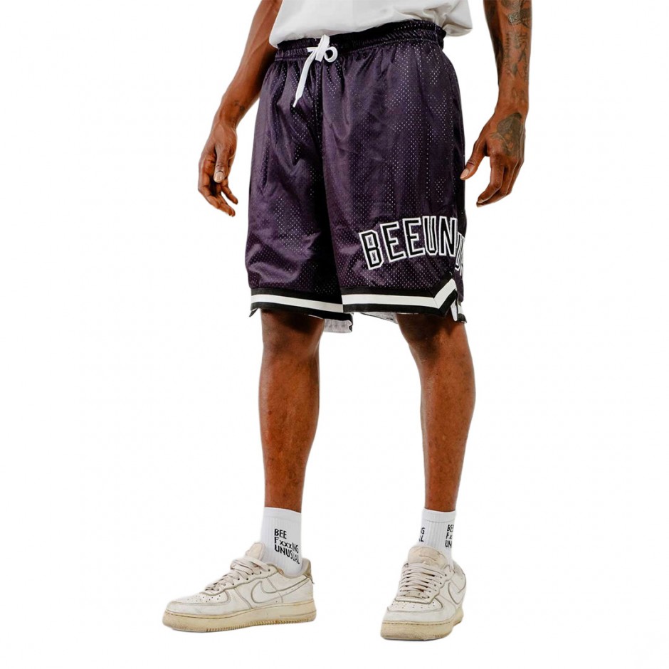 BEE UNUSUAL DOILY MESH BASKETBALL SHORTS AB-259000-BLACK Black