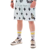 BEE UNUSUAL "TRUST NO LOVE 96" BASKETBALL SHORTS AB-232303-WHITE White Image 