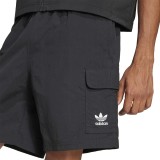 Ανδρική Βερμούδα Μαύρη - adidas Originals Trefoil Essentials Woven Cargo Εικόνα 2