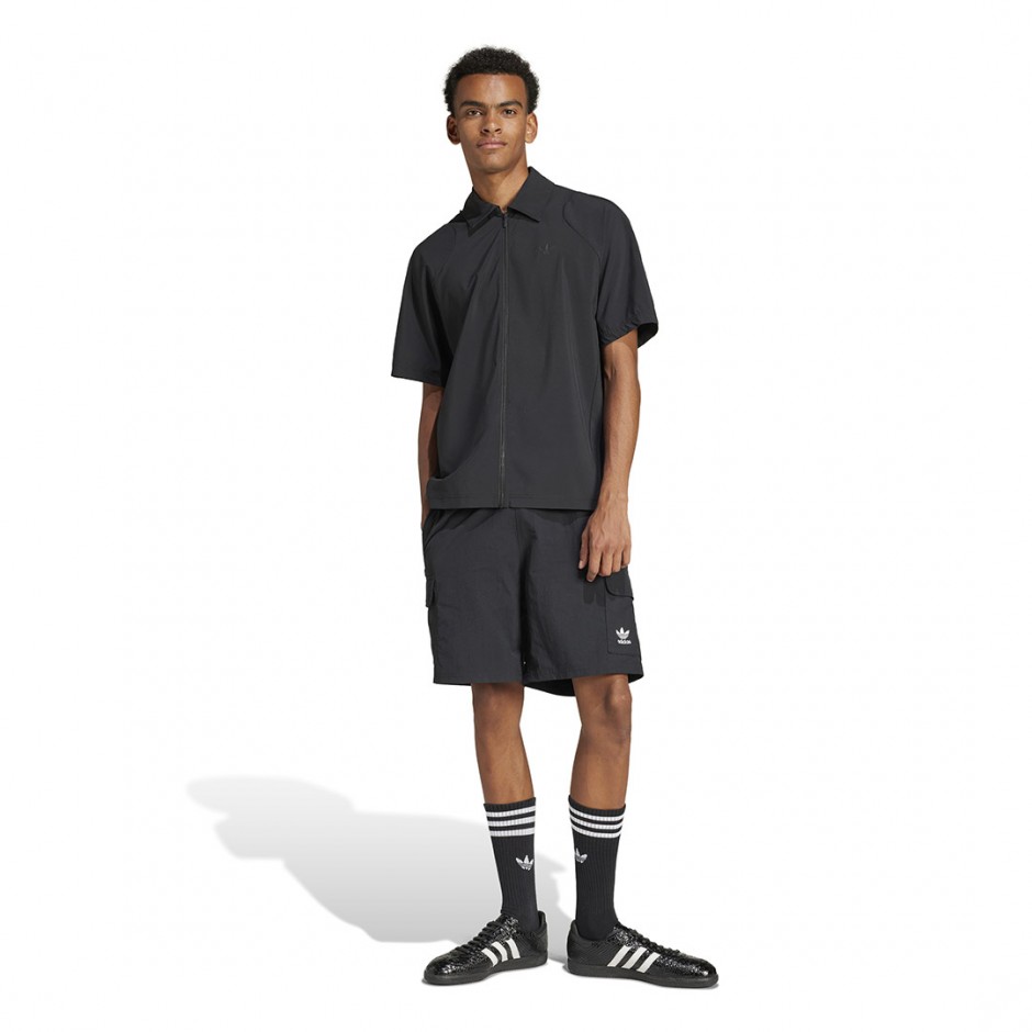 Ανδρική Βερμούδα Μαύρη - adidas Originals Trefoil Essentials Woven Cargo